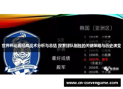 世界杯比赛经典战术分析与总结 探索球队制胜的关键策略与历史演变